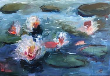 Lilies on the water, Oil on Canvas thumb