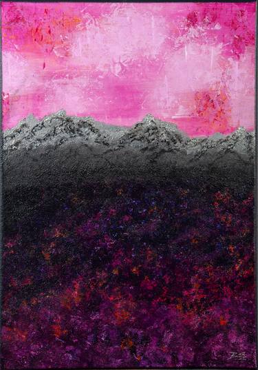 FRENCH ALPS IN PINK - Oktober 2018 - Mixed media, acrylic on canvas thumb