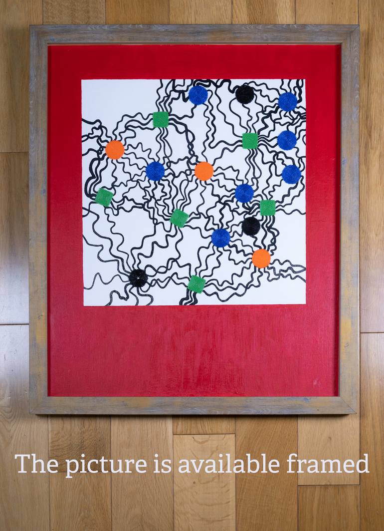 Original Abstract Expressionism Abstract Collage by Roy And Lucy Hughes