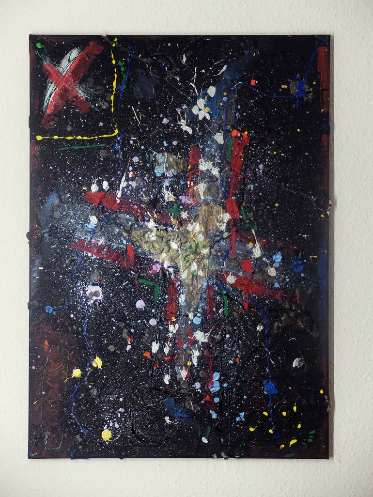 Original Abstract Expressionism Abstract Painting by Mamoru Tatsuda