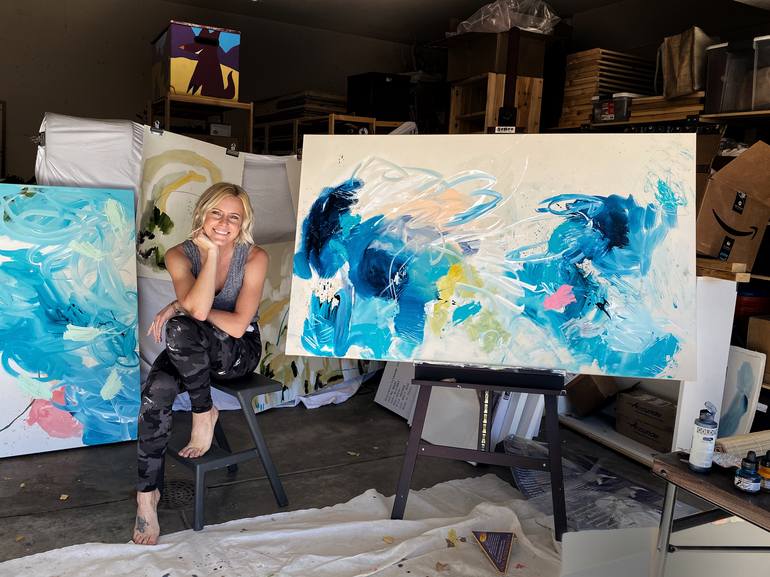 Original Abstract Expressionism Abstract Painting by Rachel Dickson