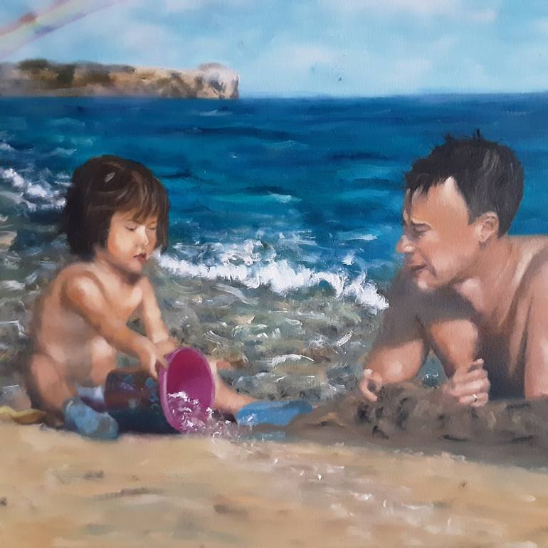 Original Impressionism Seascape Painting by Daniel Dominguez Garcia