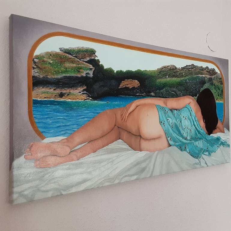 Original Figurative Nude Painting by Daniel Dominguez Garcia
