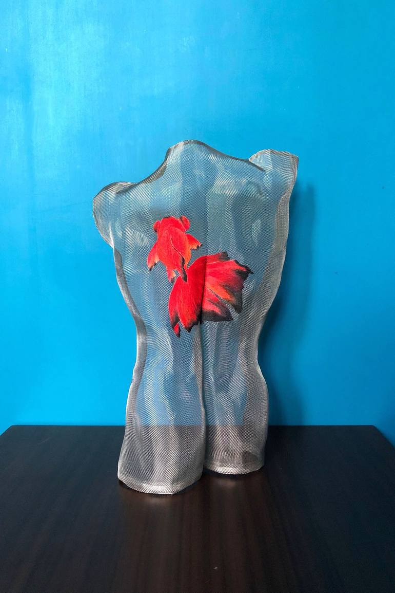 Original Expressionism Fish Sculpture by Gavin Tu