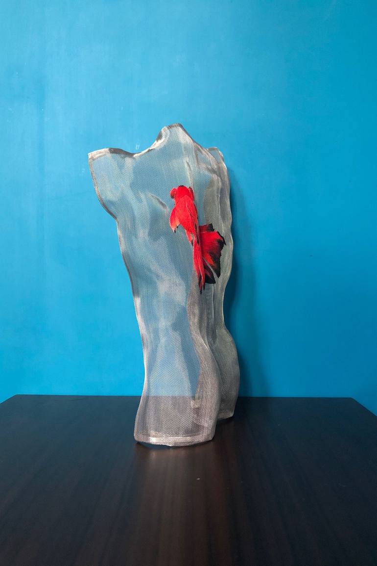 Original Expressionism Fish Sculpture by Gavin Tu