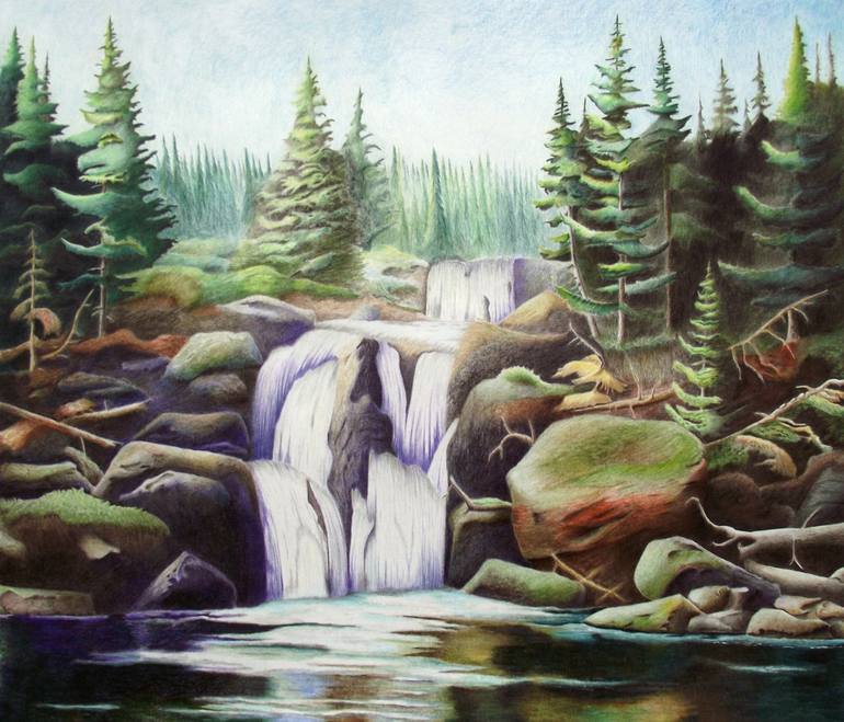 How To Draw A Water Fall How To Draw A Water Fall