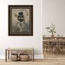 Brown art for a warm neutral room interior
