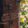 Detail of hanging keys in home's front door