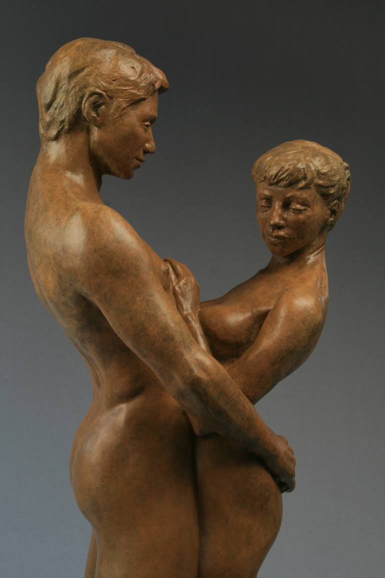 Original Figurative Love Sculpture by Kelly Borsheim