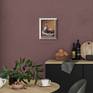 Still life painting inspired by Tuscany, Italy, shown here in kitchen / dining area with burgundy wall color.