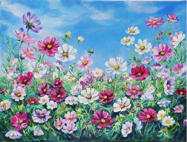 Original Fine Art Floral Painting by Natasha Malenkova