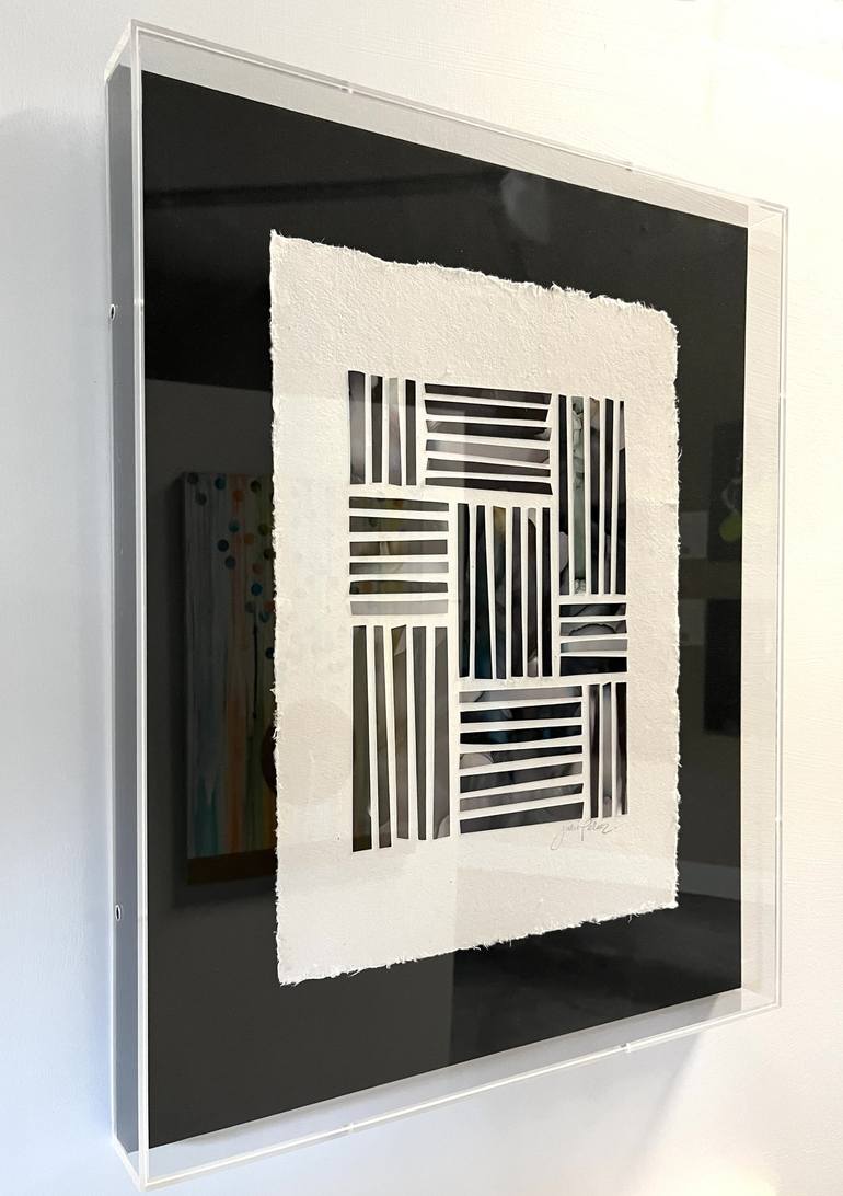Original Abstract Geometric Collage by Julie Pelaez