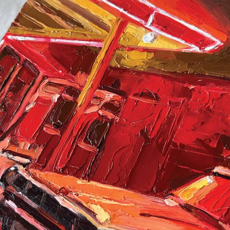 Original Impressionism Automobile Painting by Evan Wilson