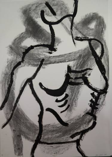 Original Figurative Body Drawings by Gisele Gobbo