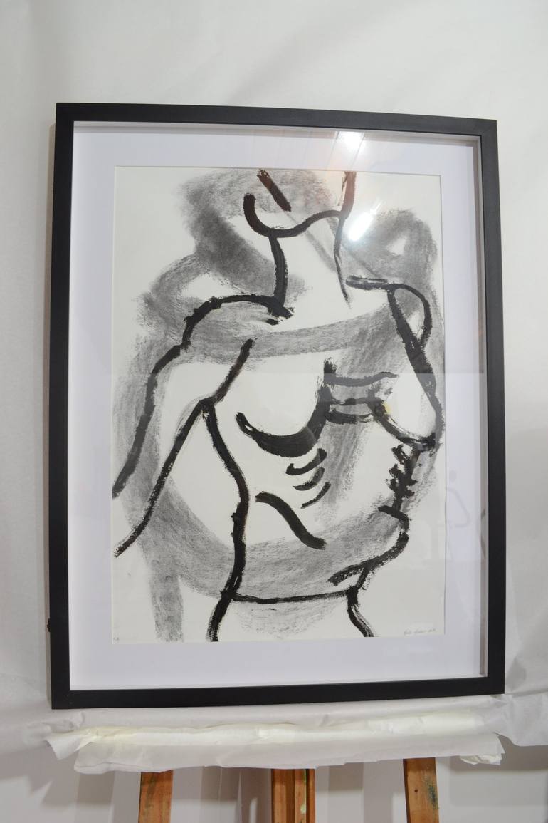 Original Figurative Body Drawing by Gisele Gobbo