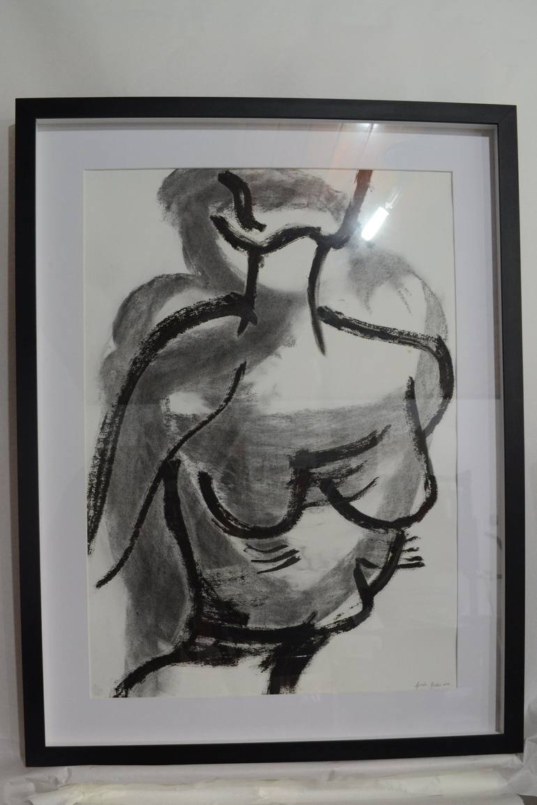 Original Figurative Body Drawing by Gisele Gobbo