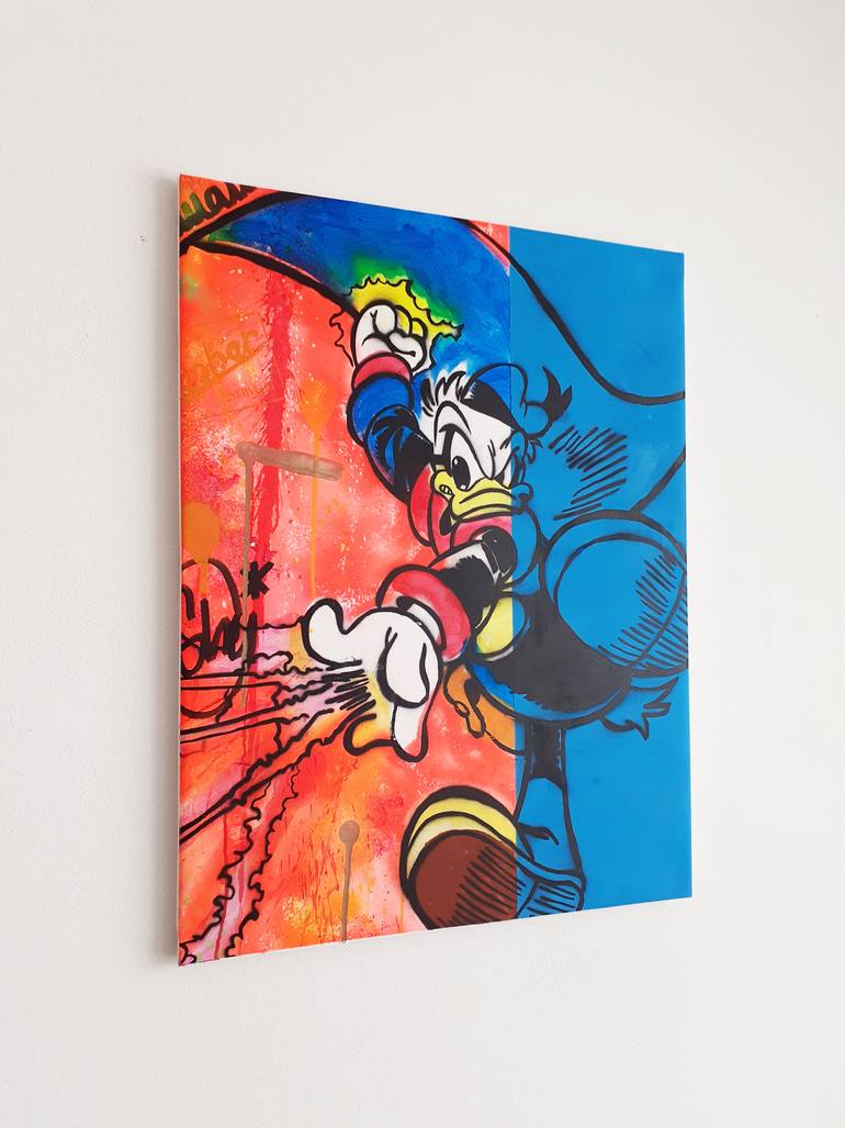 Original Street Art Cartoon Painting by Johnny Picasso