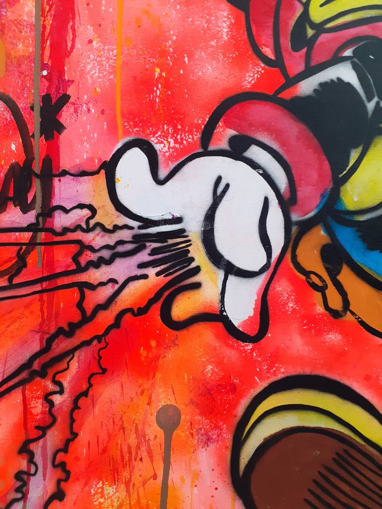 Original Street Art Cartoon Painting by Johnny Picasso