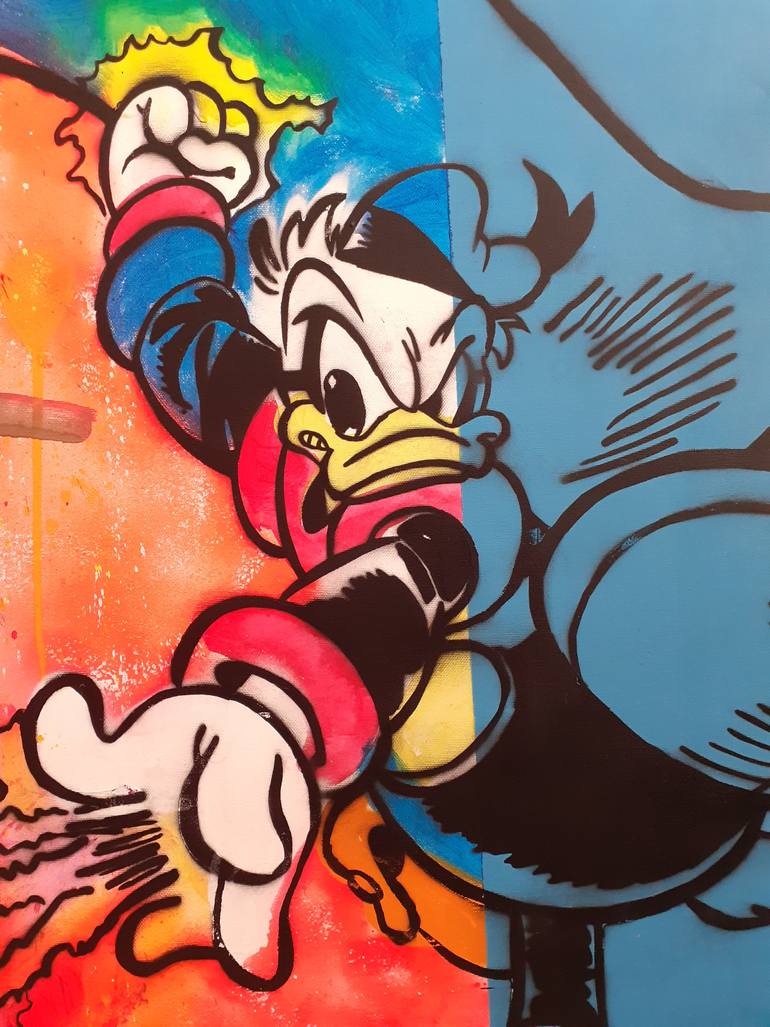Original Street Art Cartoon Painting by Johnny Picasso