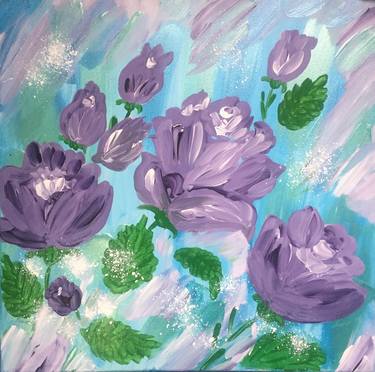 Original Fine Art Floral Paintings by Neli Georgieva Stoeva