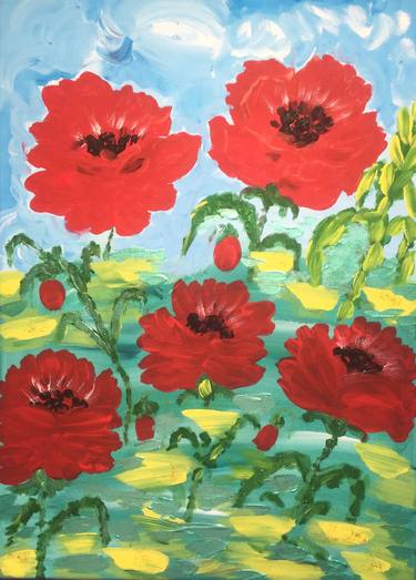 Original Floral Paintings by Neli Georgieva Stoeva