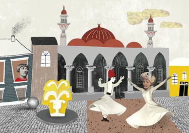 Original Illustration World Culture Collage by Eva Mlinar