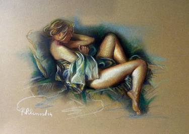 Print of Impressionism Nude Drawings by Rafael Plessas
