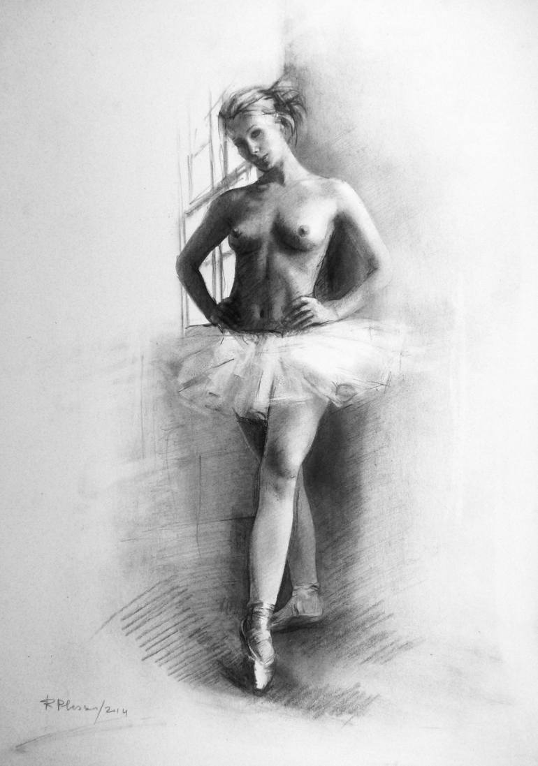 Naked ballerina Drawing by Rafael | Art