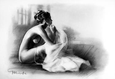 Print of Realism Nude Drawings by Rafael Plessas