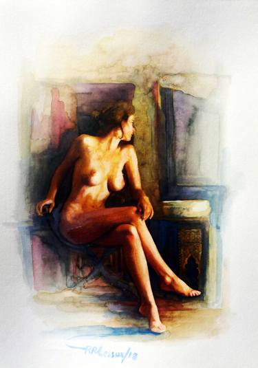 Original Realism Nude Paintings by Rafael Plessas