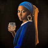 Girl with a Glass of Whiskey by Carmen Crawford