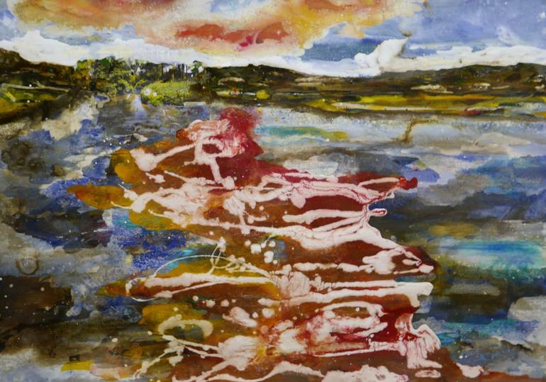 Original Abstract Expressionism Landscape Painting by John Hacking
