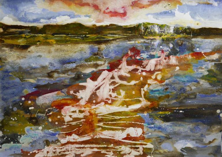 Original Abstract Expressionism Landscape Painting by John Hacking