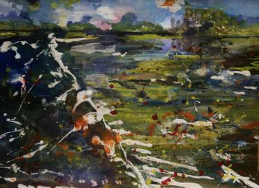 Original Abstract Expressionism Landscape Paintings by John Hacking