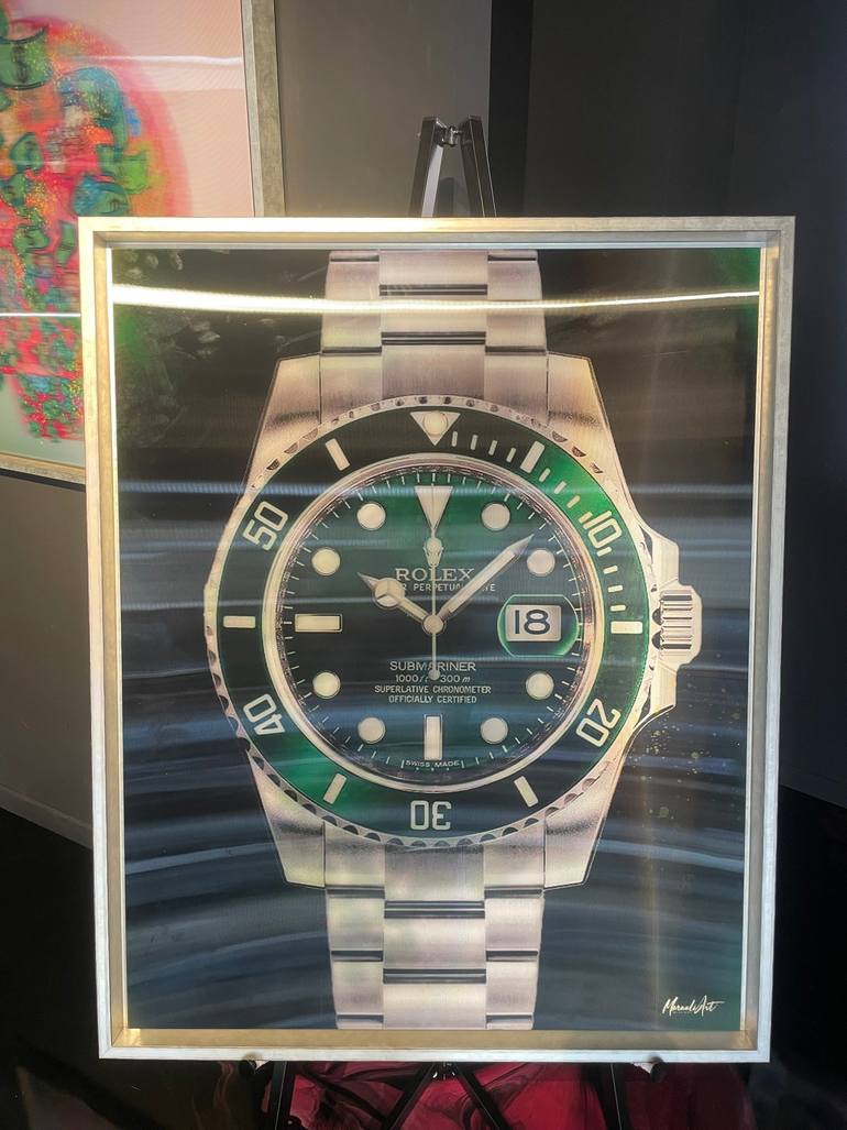 Original Fashion Mixed Media by Art Marnali  Pop Art Art on Aluminum Dibond  MARNALI ART  HULK ROLEX