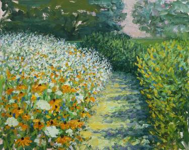 Original Expressionism Garden Paintings by Laura Levine