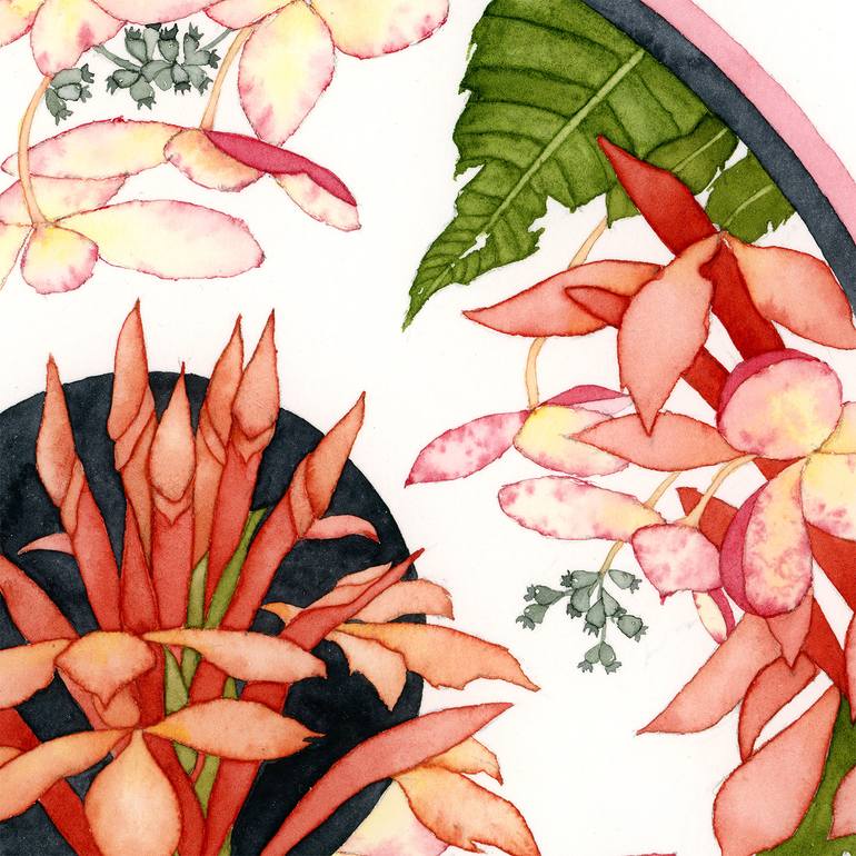 Original Art Deco Botanic Painting by Anto Zv