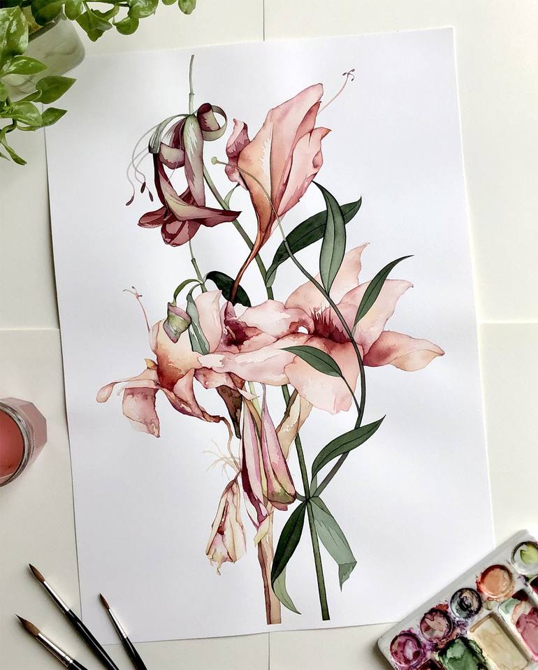 Original Floral Painting by Anto ZV
