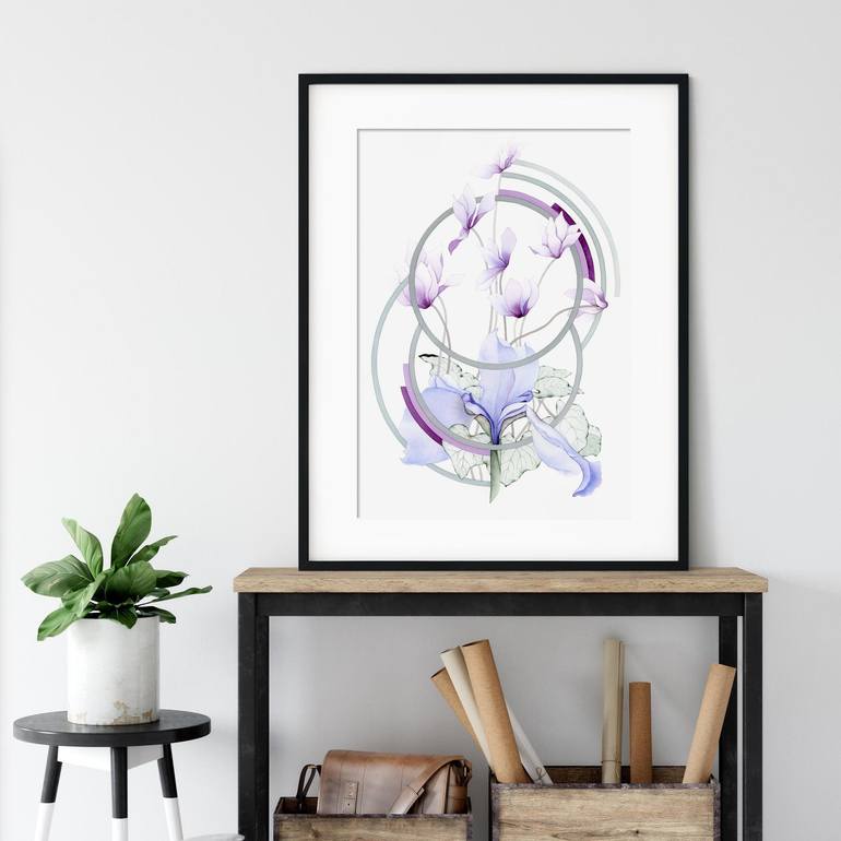 Original Art Deco Floral Painting by Anto Zv