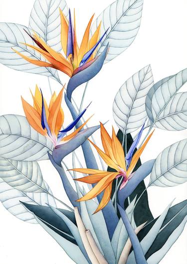 Original Art Deco Floral Paintings by Anto ZV