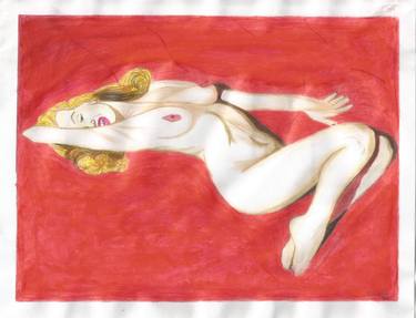 Print of Portraiture Nude Drawings by ricardo romero