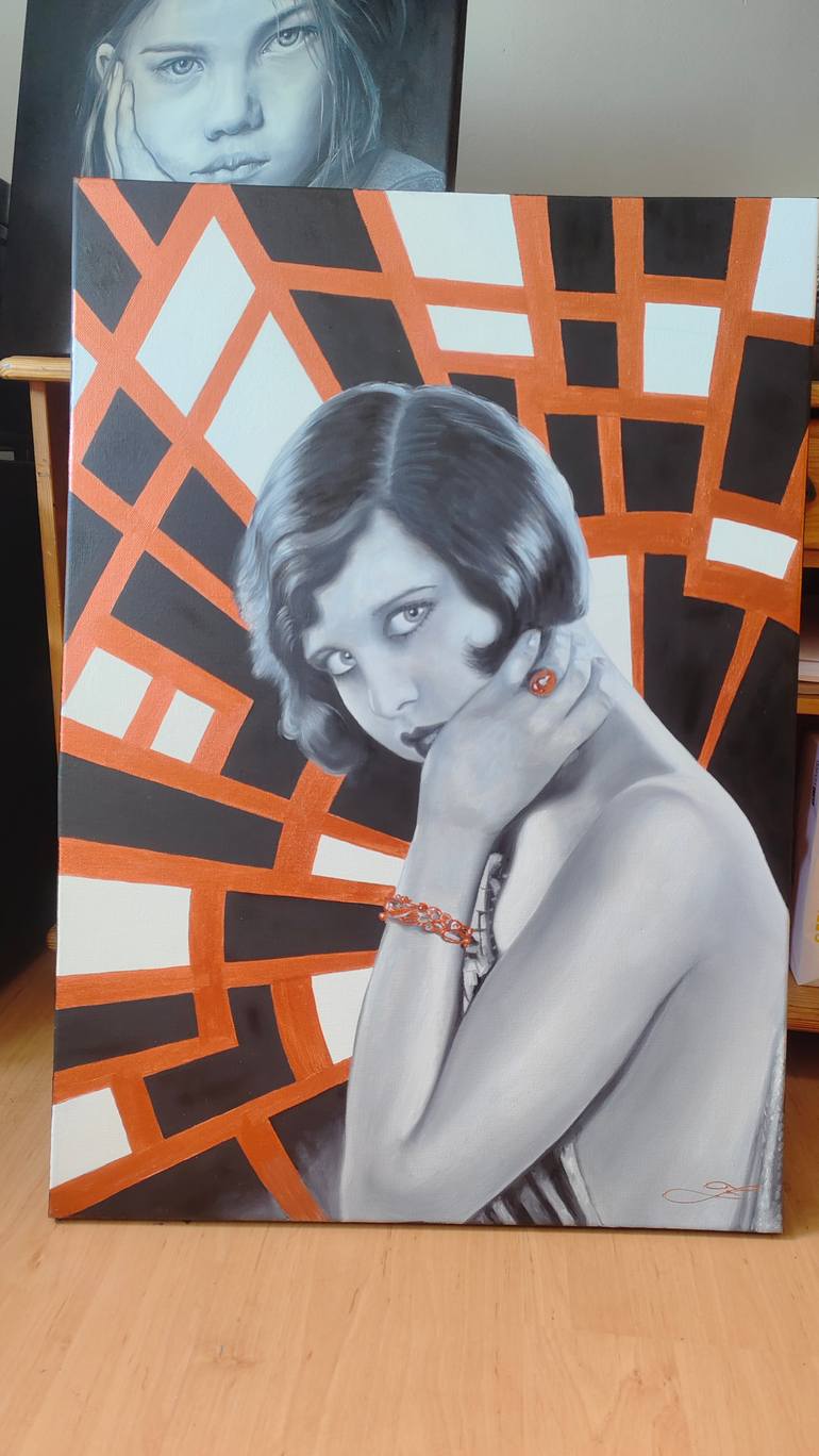 Original Art Deco Pop Culture/Celebrity Painting by ElišKa ZradičKová