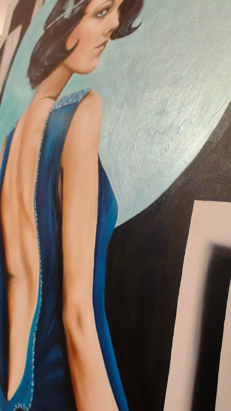 Original Art Deco Women Painting by ElišKa ZradičKová