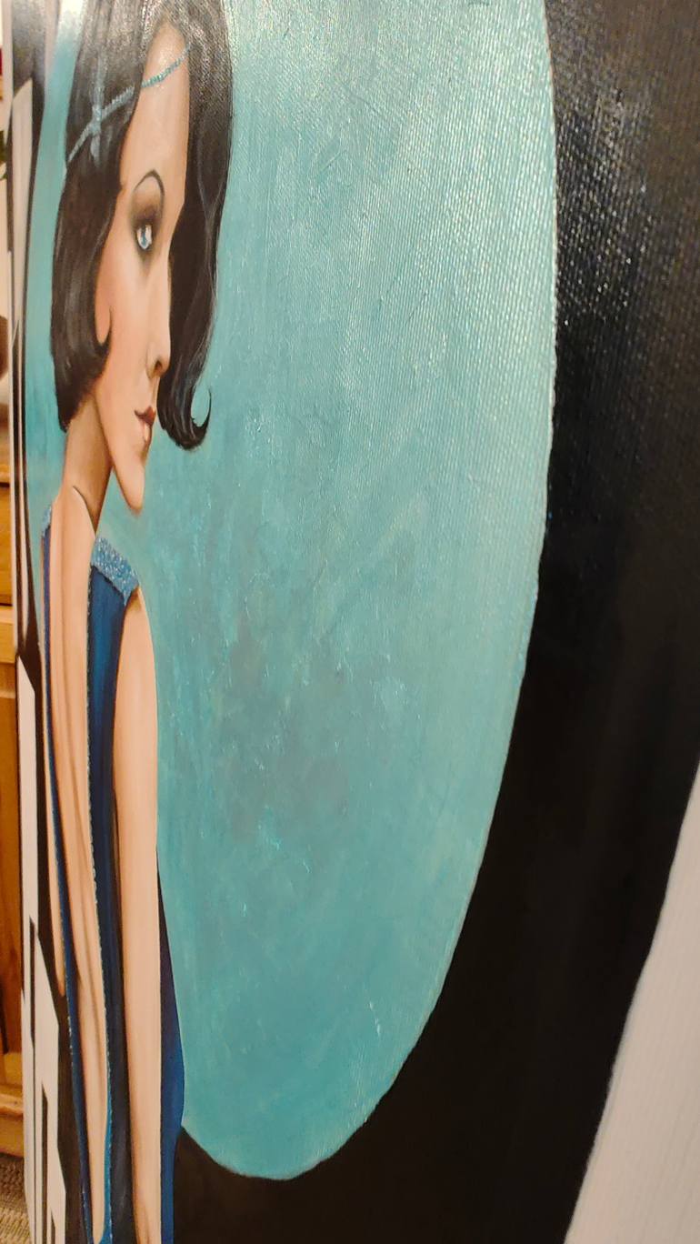 Original Art Deco Women Painting by ElišKa ZradičKová