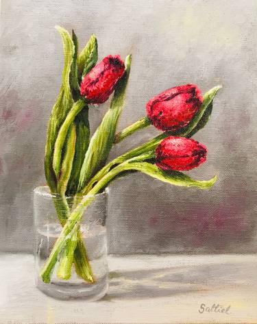 Original Floral Paintings by Kimberly Saltiel