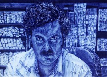 Ballpoint Pen Drawing Of PABLO EMILIO ESCOBAR GAVIRIA thumb