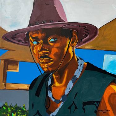 Original Expressionism Men Paintings by Emmanuel Akolo
