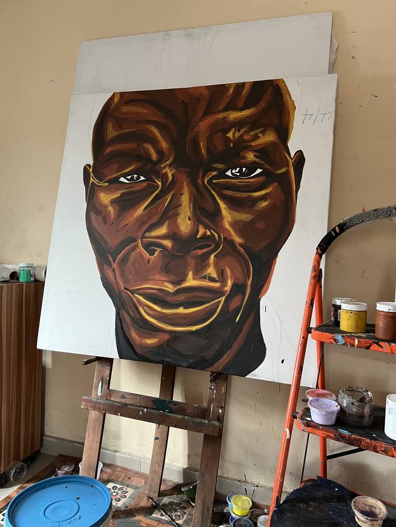 Original Men Painting by Emmanuel Akolo