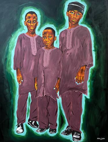 Original Conceptual Family Paintings by Emmanuel Akolo