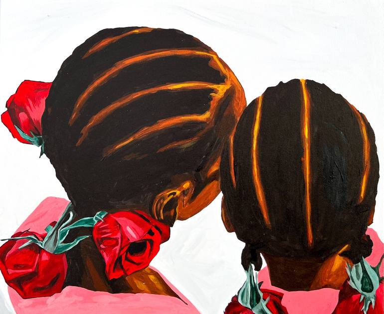 Original Abstract Expressionism Family Paintings by Emmanuel Akolo